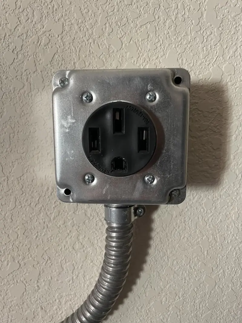 NEMA 14-50 outlet installed for Electrical Panel Upgrade in Buhl